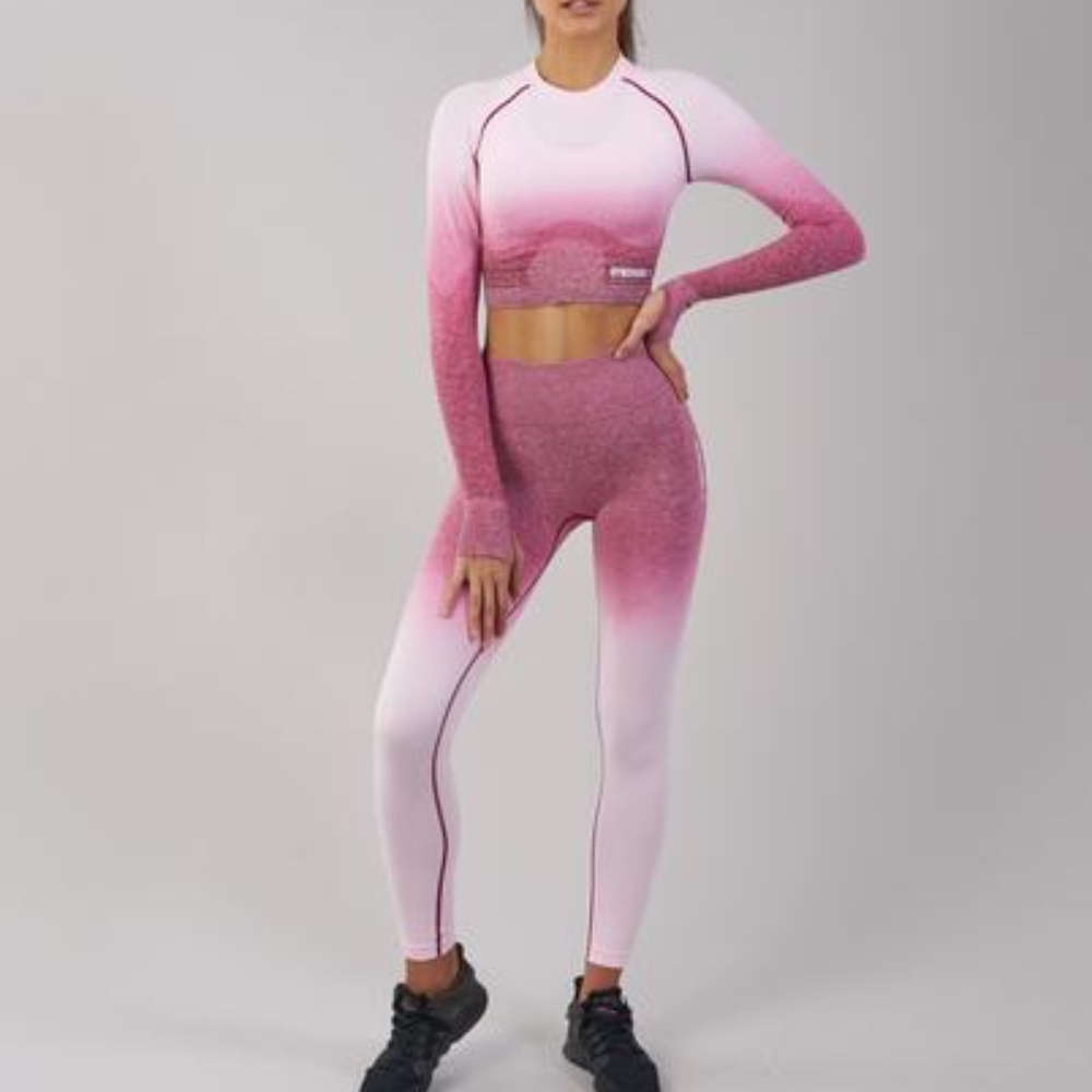 Gymshark pink ombré seamless leggings Set XS/S